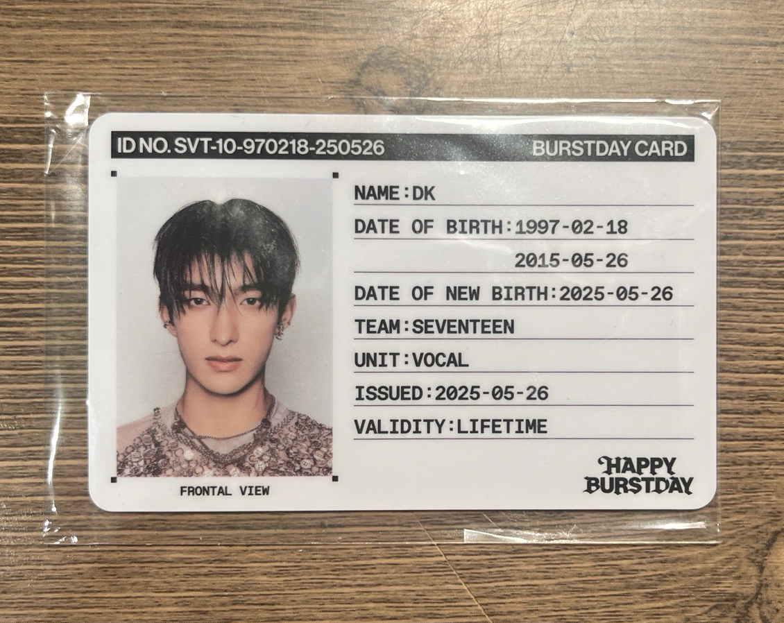 李碩珉 正規五 ID卡