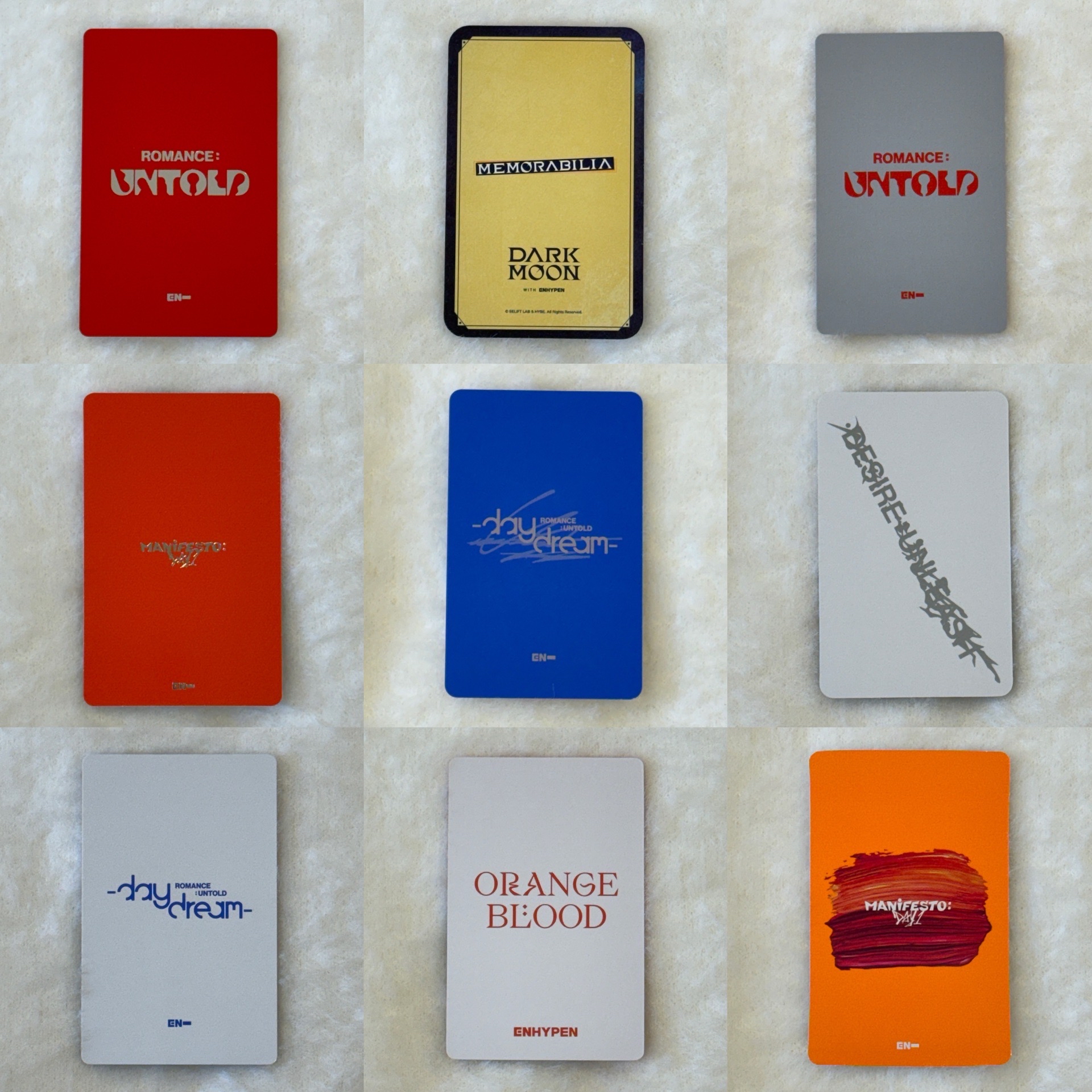 ENHYPEN 李羲承 朴成訓 沈載倫 金善禹 西村力 日專 專卡 簽售卡