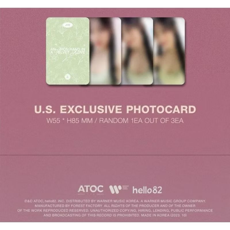 【Hello82 美國官網 簽專】JINI 崔允珍 An Iron Hand 親簽 簽名 ✍️