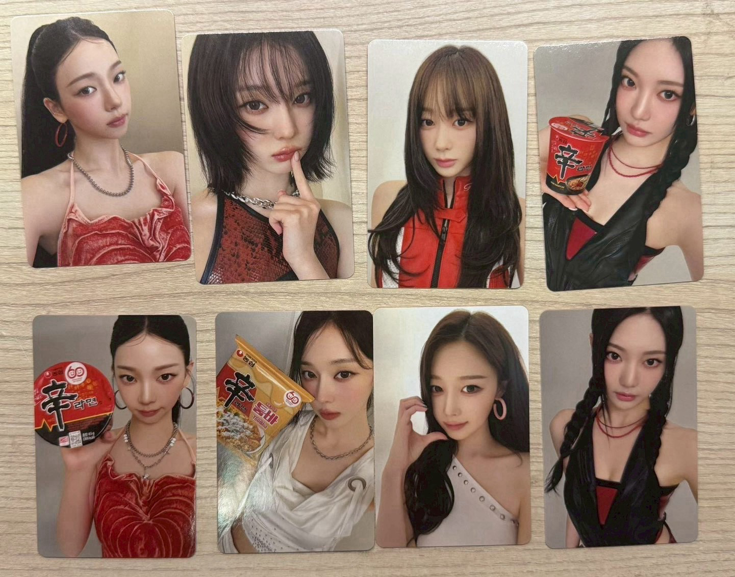 aespa 辛拉麵代言小卡一套，無泡麵