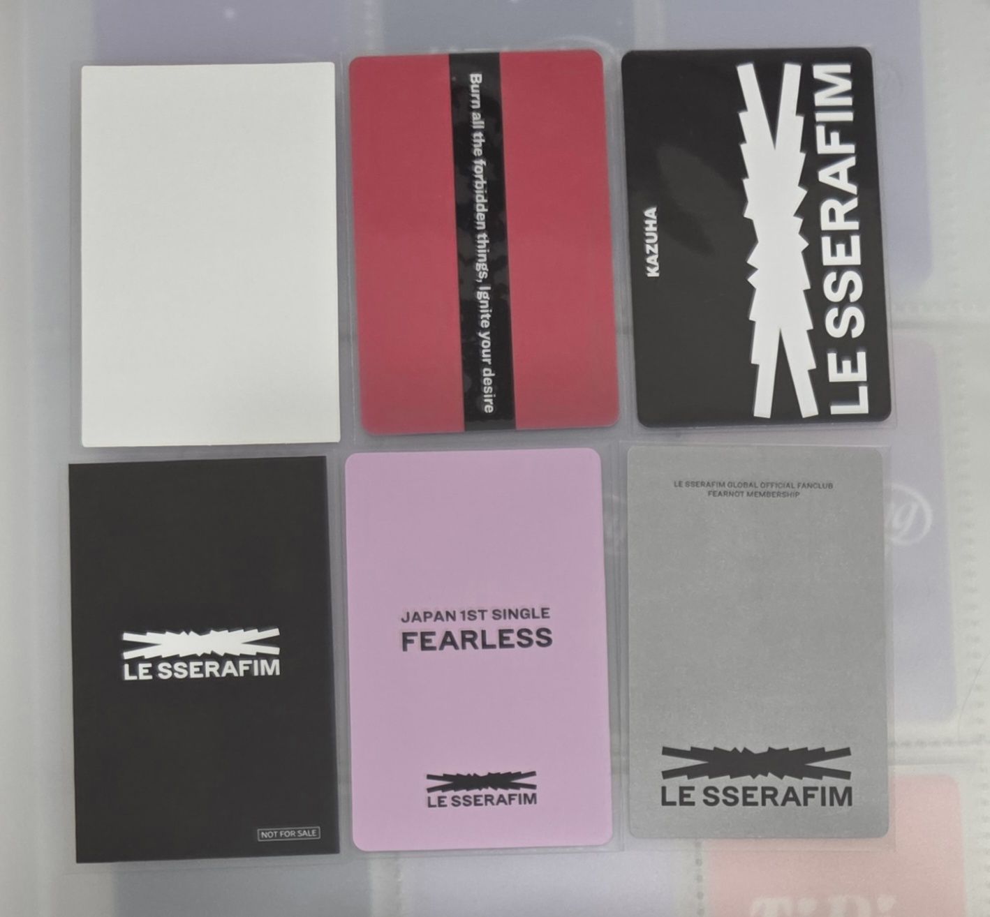 LE SSERAFIM KAZUHA 中村一葉 會員禮 小卡