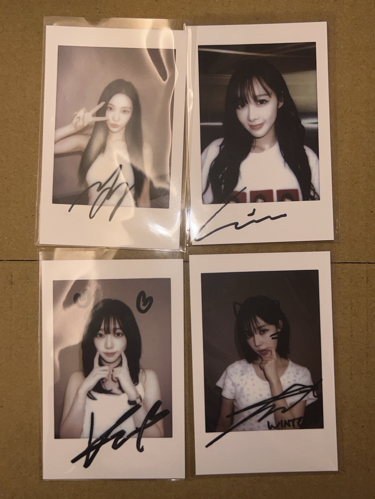 aespa  泡泡摩奇線上簽售 復刻拍立得