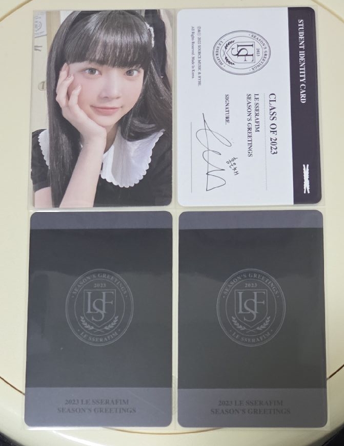 LE SSERAFIM 恩採 EUNCHAE 23’年曆 年曆卡 id卡 拍立得