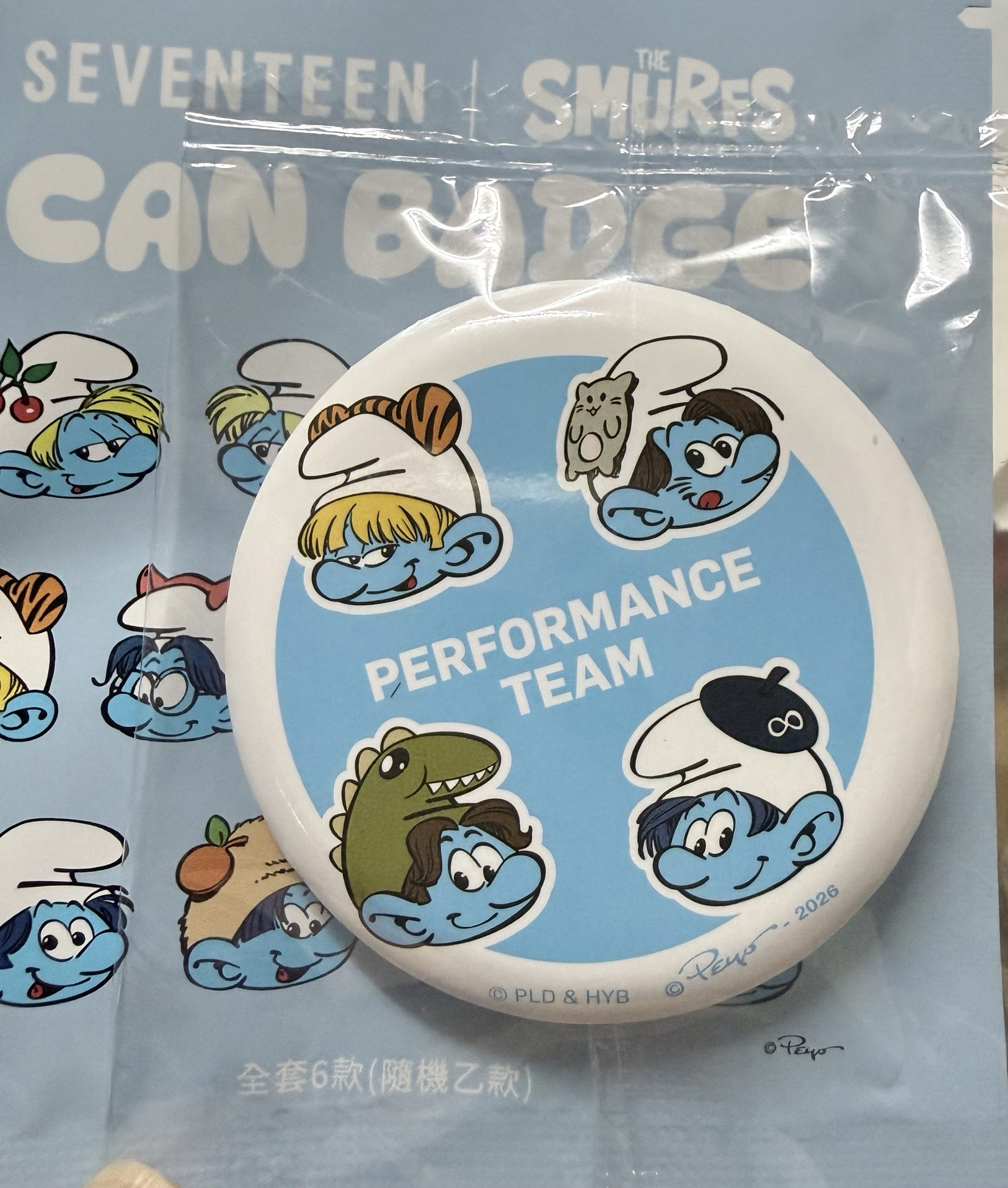 7-11 藍色小精靈徽章 表演隊大頭