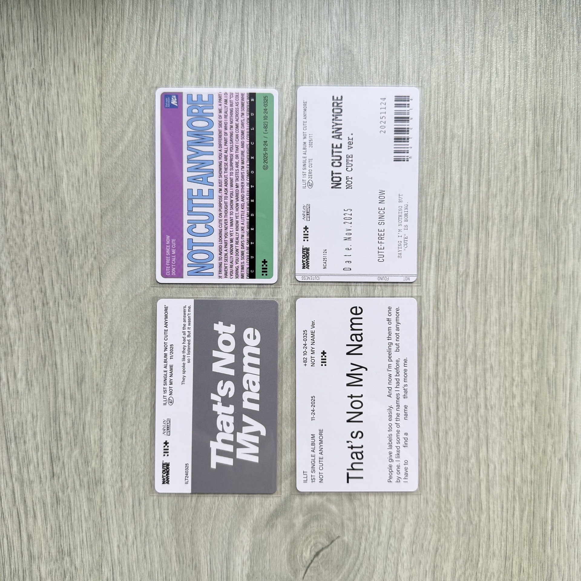 ILLIT NOT CUTE ANYMORE 專卡