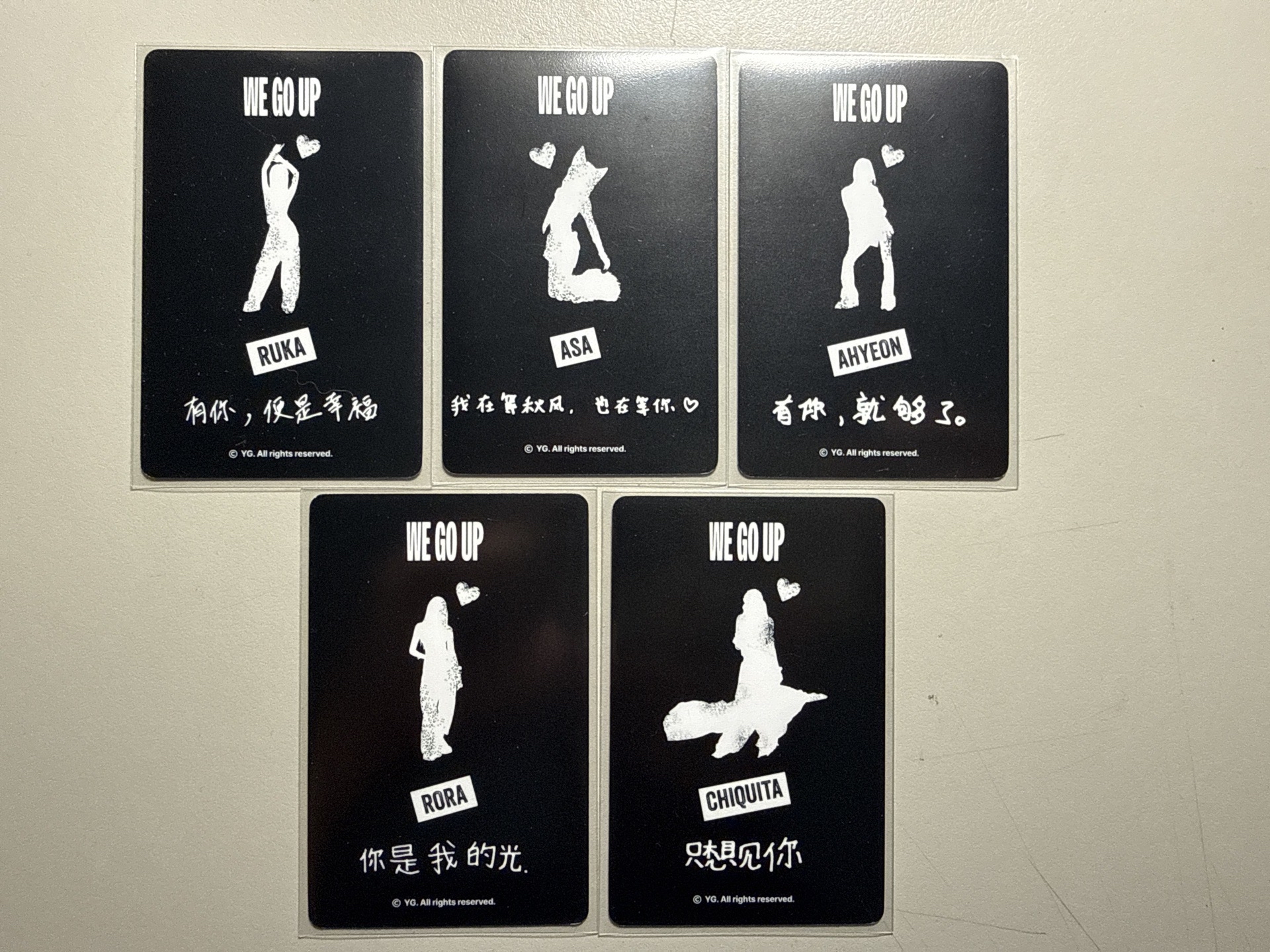 WE GO UP YG 中區 預售 特典卡 中文卡背