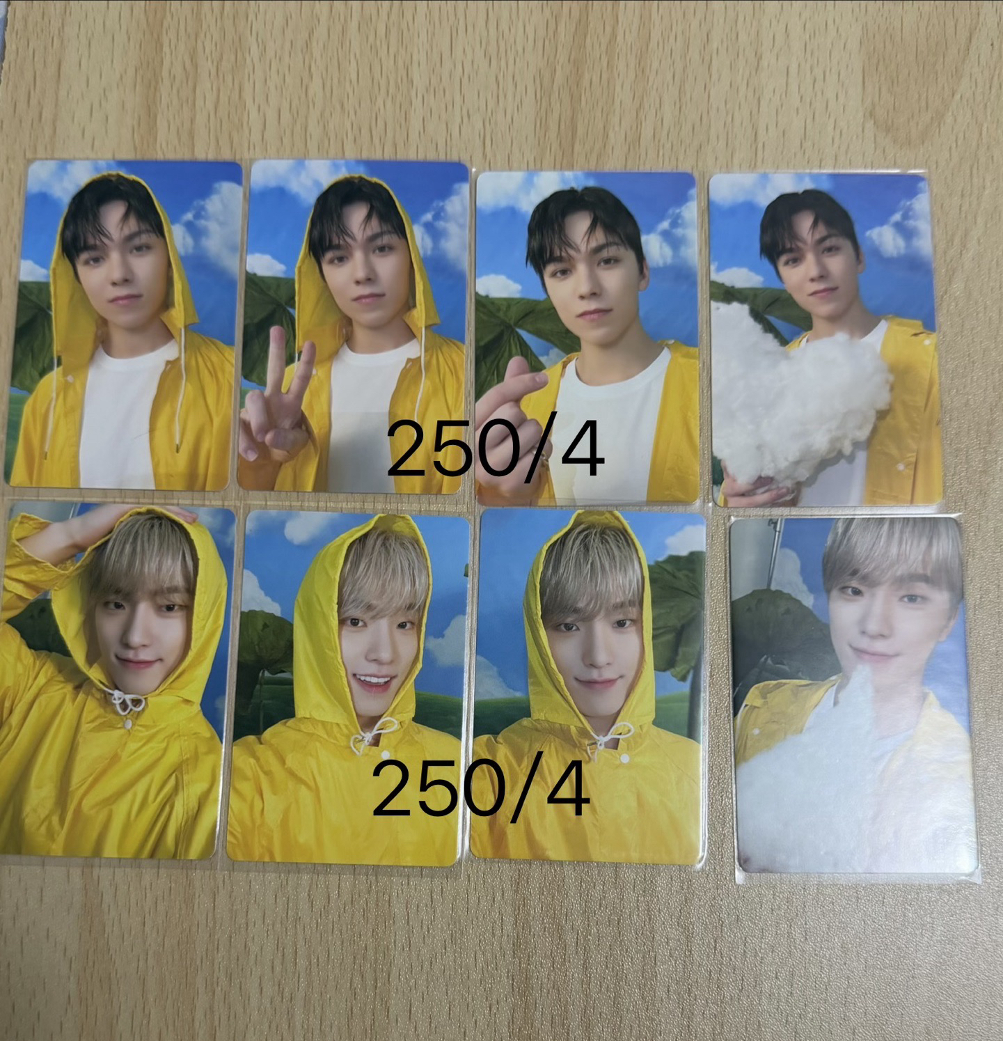 率燦 雨衣一套四張