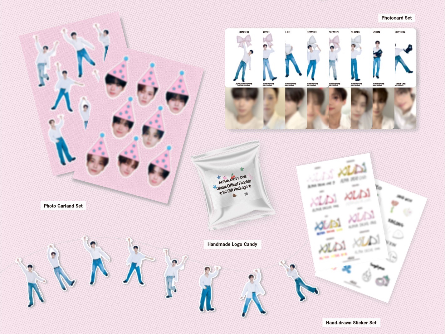 一期會員禮 大小卡+貼紙+吊飾