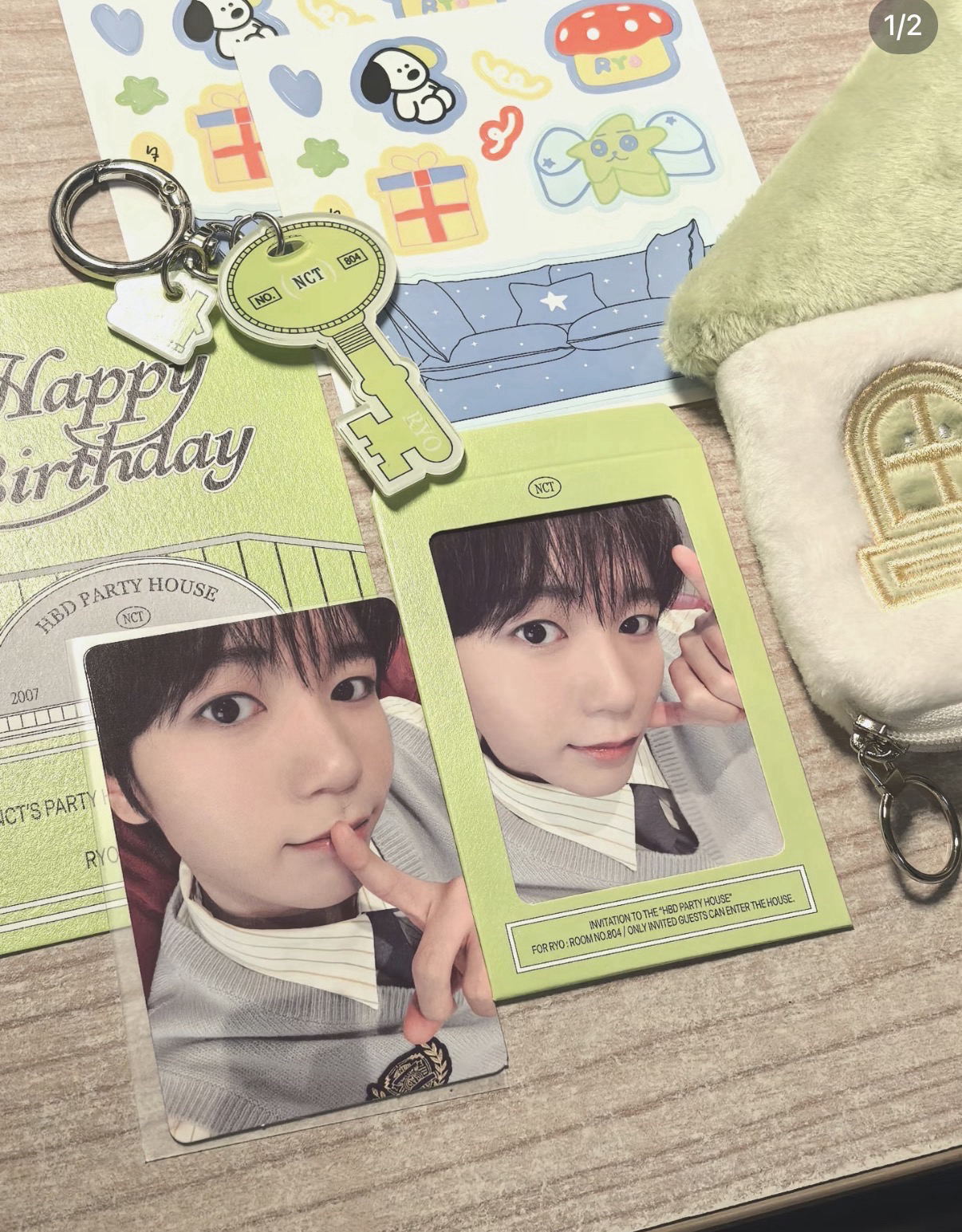 ryo生日卡 零錢包組