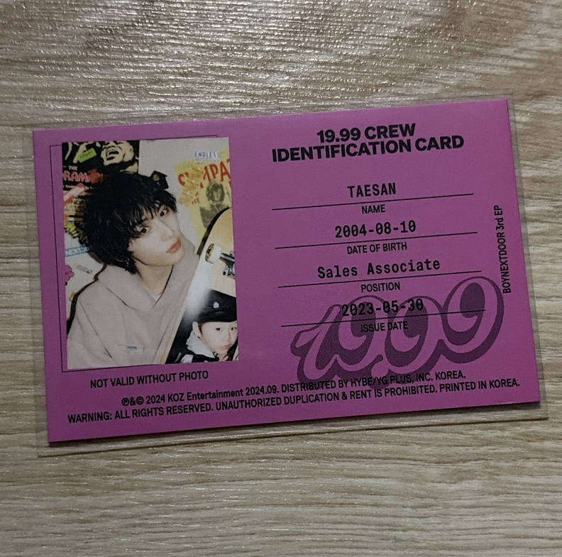 19.99 專輯卡 ID卡4