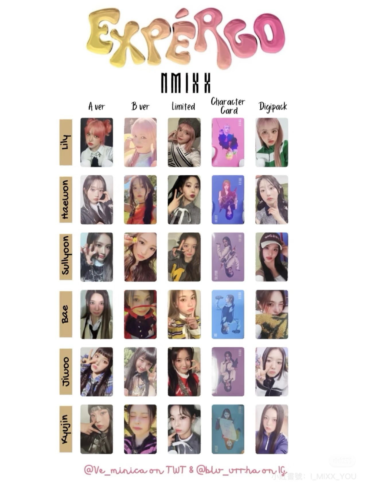 🐳 NMIXX expérgo 專卡