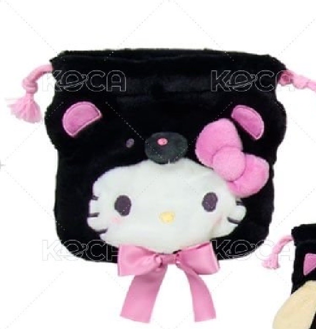 黑色動物束口袋 已拆kt