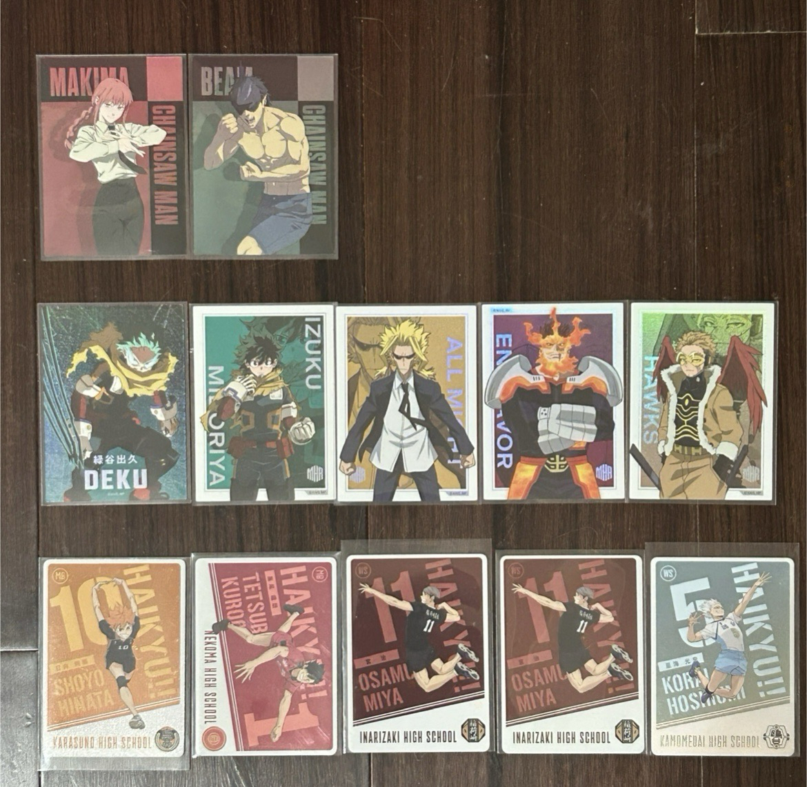 我的英雄學院 鏈鋸人 排球少年 抽卡機小卡