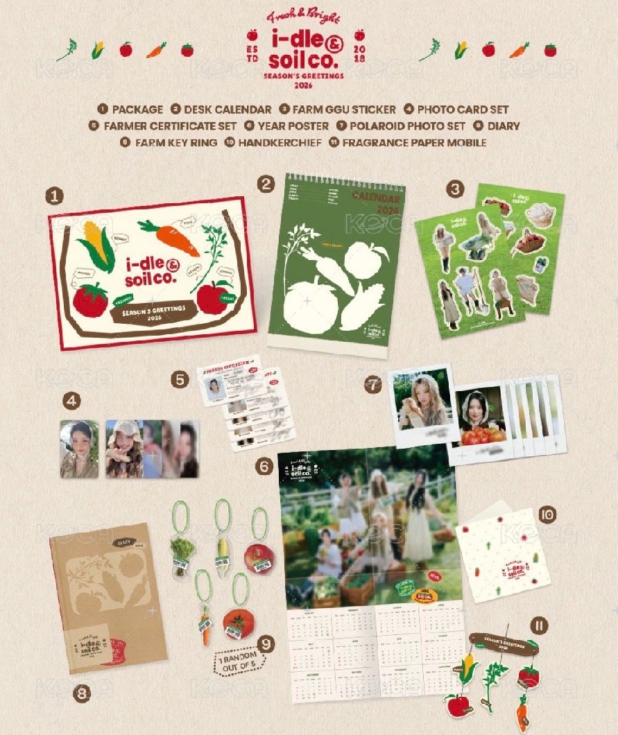 i-dle 2026年曆／小娟set組soyeon /含小卡、農夫證、拍立得