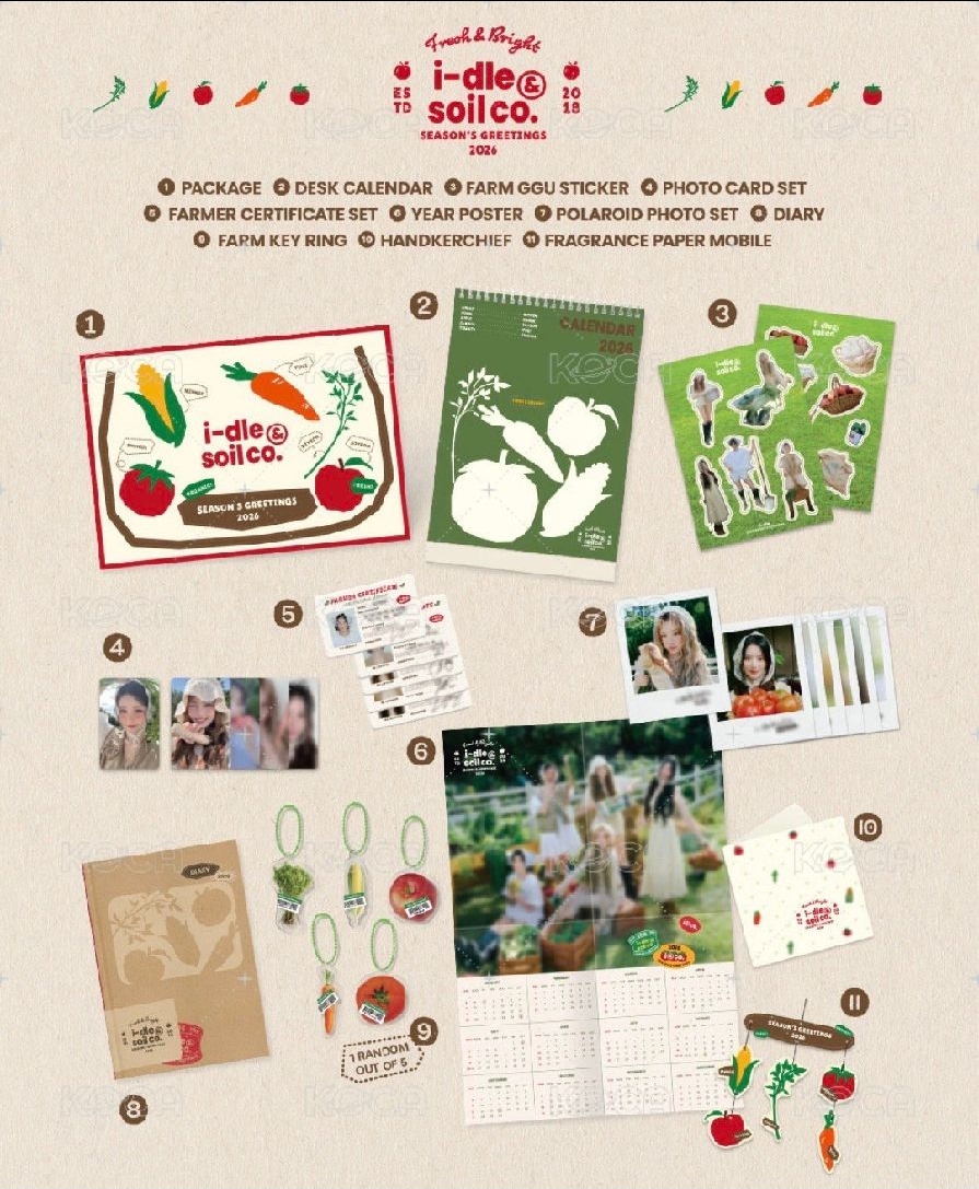 i-dle 2026年曆／米妮set組Minnie 含小卡、農夫證、拍立得