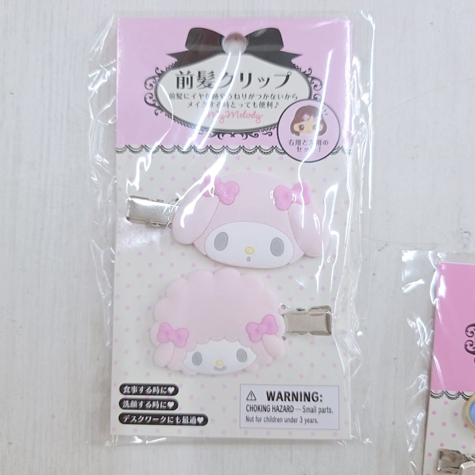 日本三麗鷗 美樂蒂彼安諾植絨髮夾