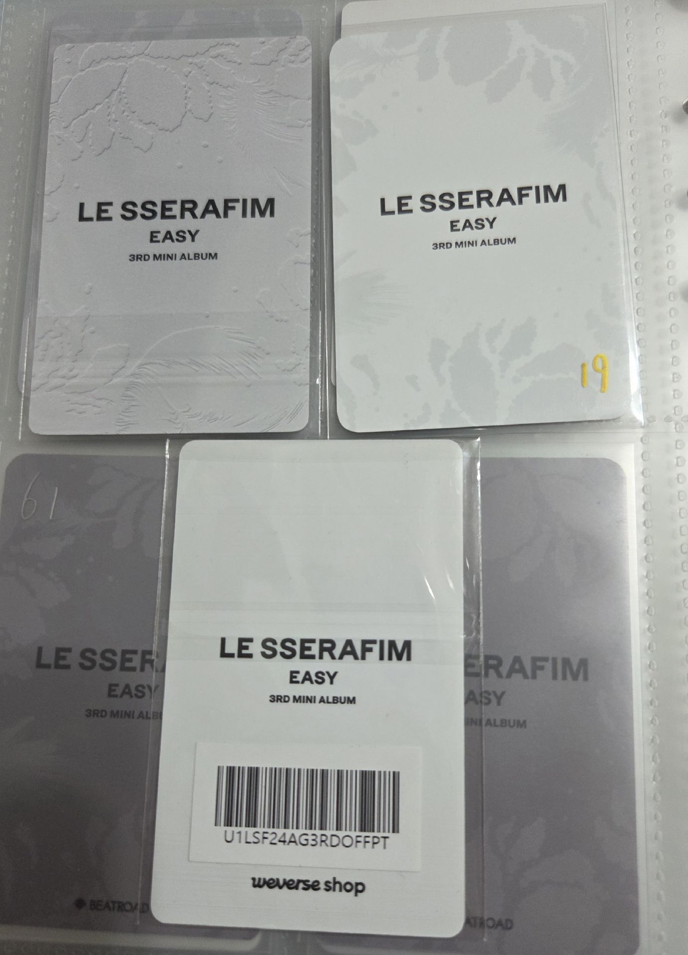 LE SSERAFIM 恩採 EUNCHAE EASY sw簽售 yzy幸運卡 wvs簽售