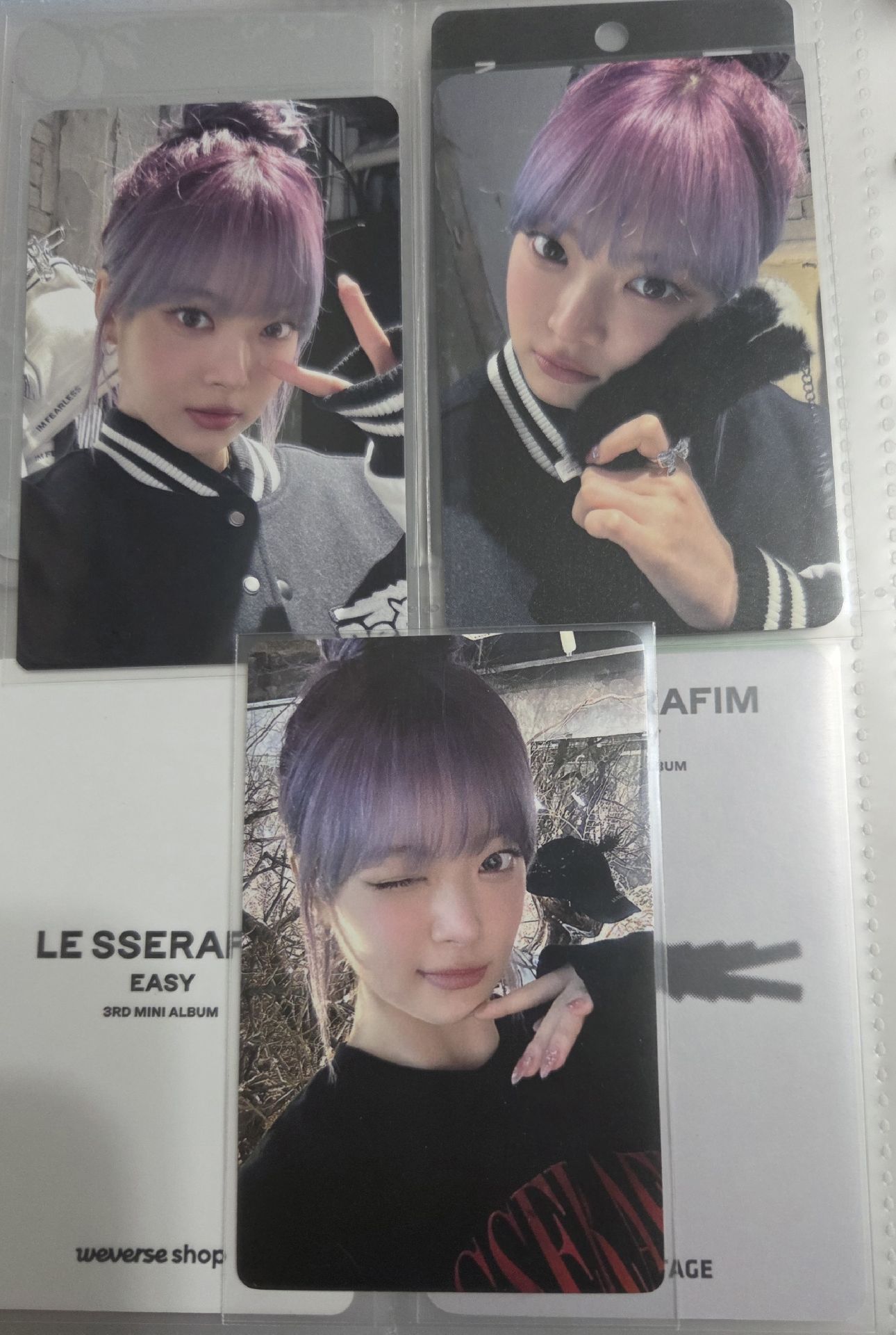 LE SSERAFIM 恩採 EUNCHAE EASY sw幸運卡 yzy 2.0簽售 br 簽售 特典 小卡