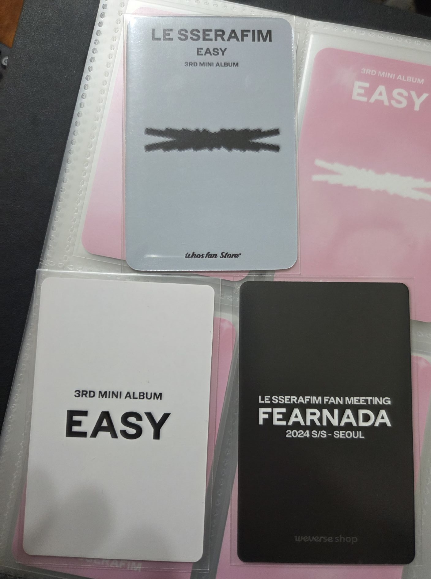 LE SSERAFIM 恩採 EUNCHAE EASY yzy幸運卡 wf 24‘fm wvs 首爾場限