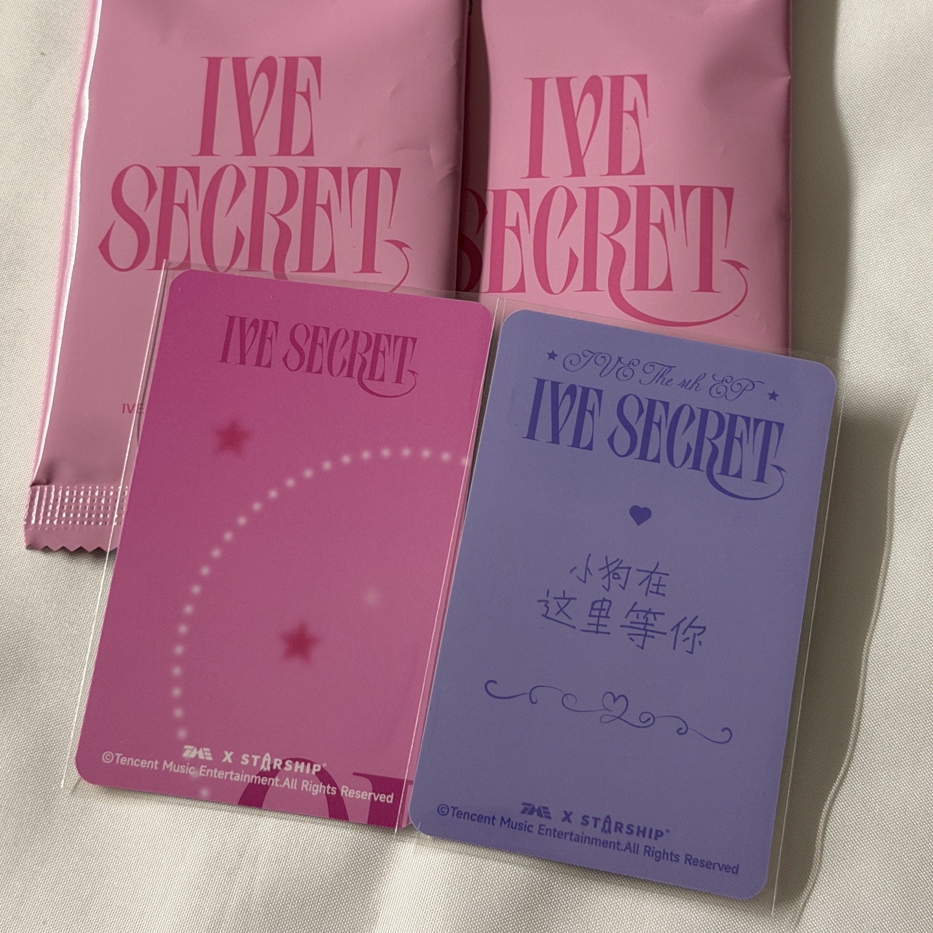 IVE星光卡 一星&三星安 中文卡背：小狗在這裡等你