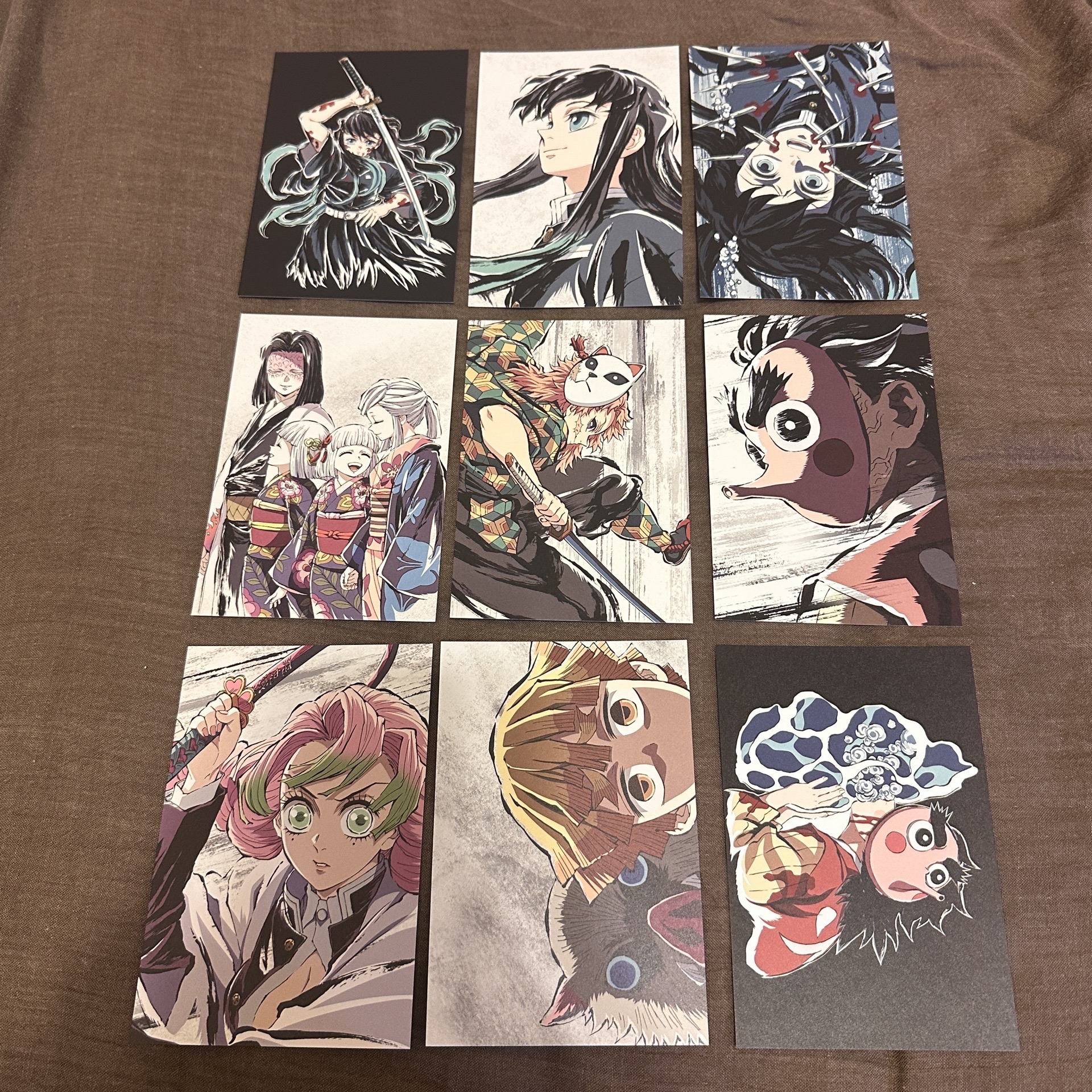 全集中展 原畫 明信片 時透 霞柱 蜜璃 戀柱 小鐵 善逸 豬豬