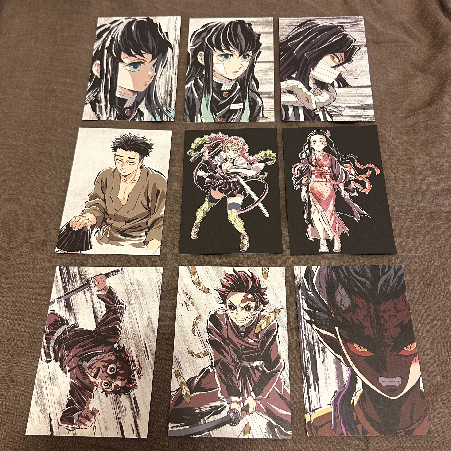 全集中展 明信片 原畫 時透 霞柱 戀柱 蜜璃 蛇柱 小芭內 炭治郎 岩柱 禰豆子