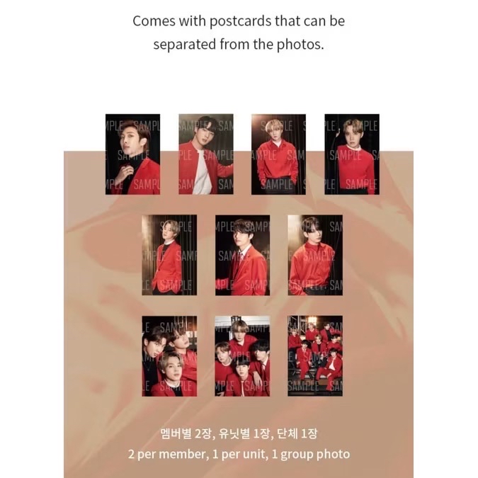 BTS MAP OF THR SOUL ON:E明信片組