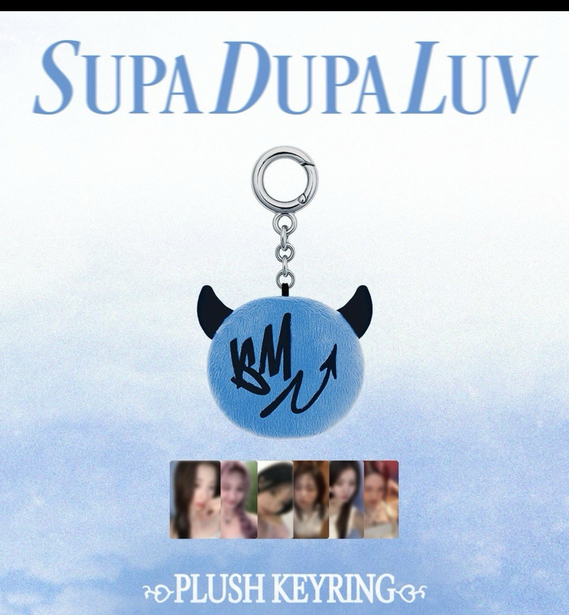 藍色毛絨吊飾卡（現貨/台北快閃店購入）