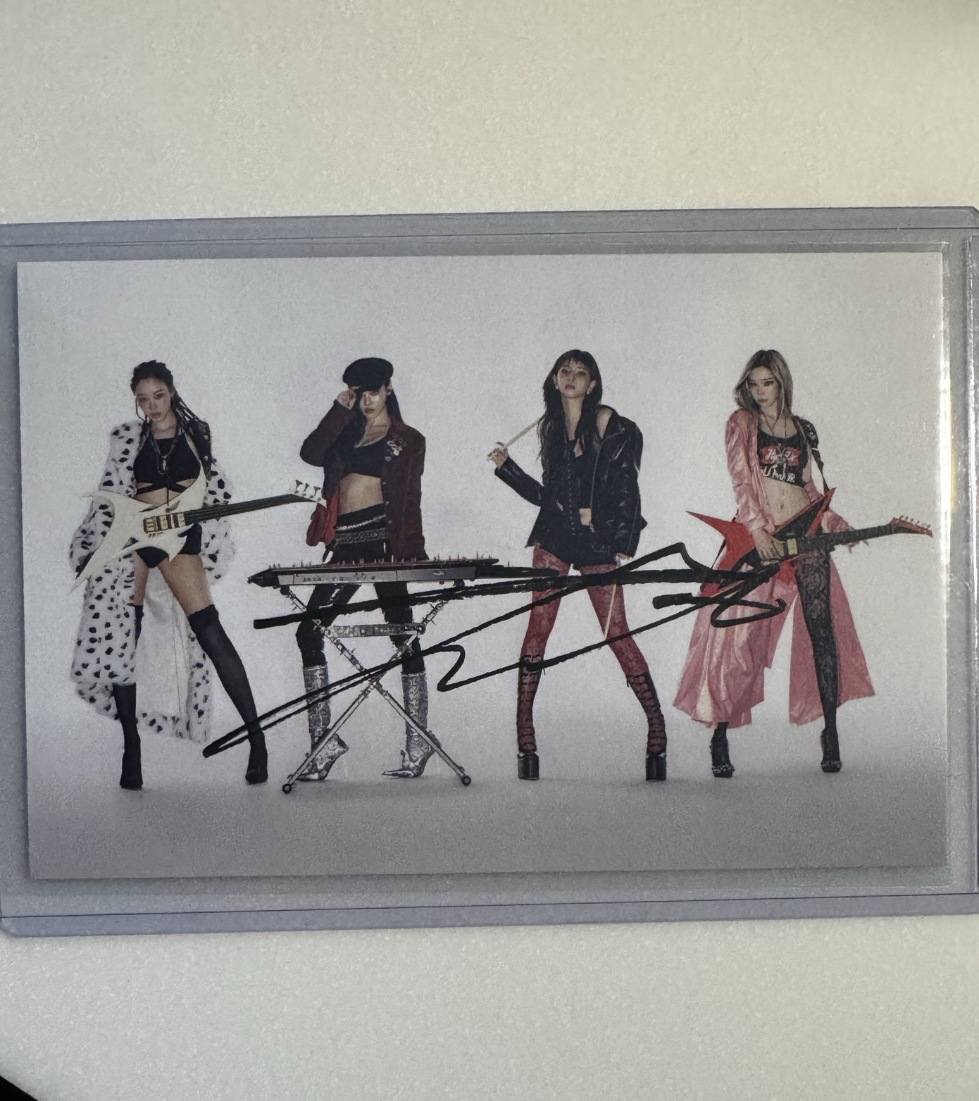 ⚡️aespa Rich Man 美通 親簽 明信片 Winter 金冬天