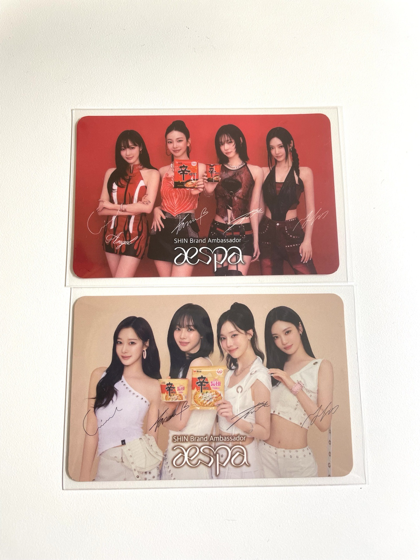 aespa辛拉麵聯名小卡