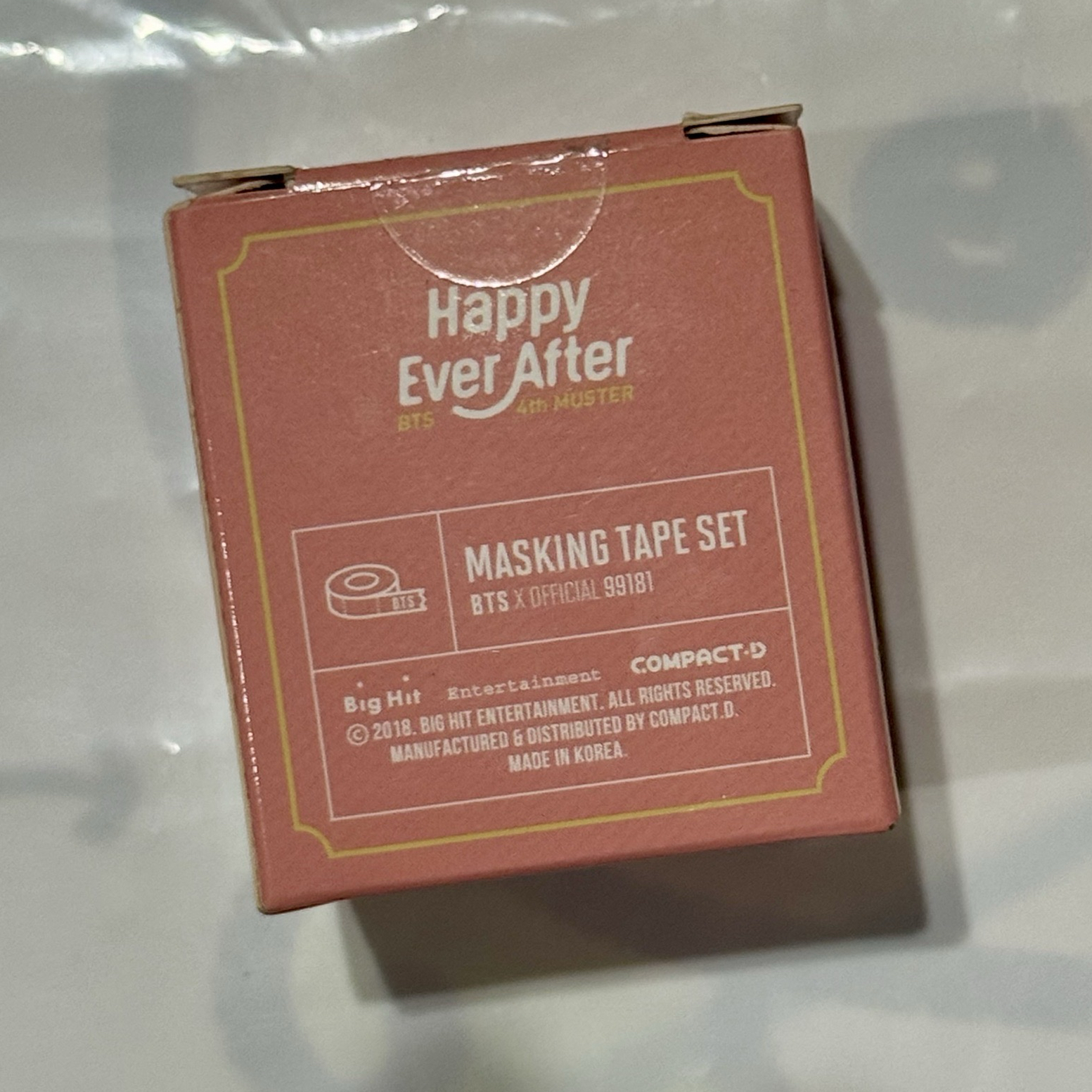 BTS 四期FM 紙膠帶