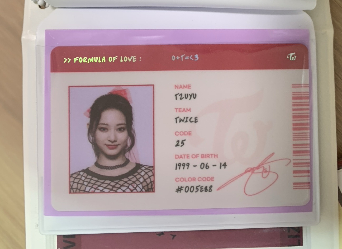 子瑜ID卡 紅藍版證件卡