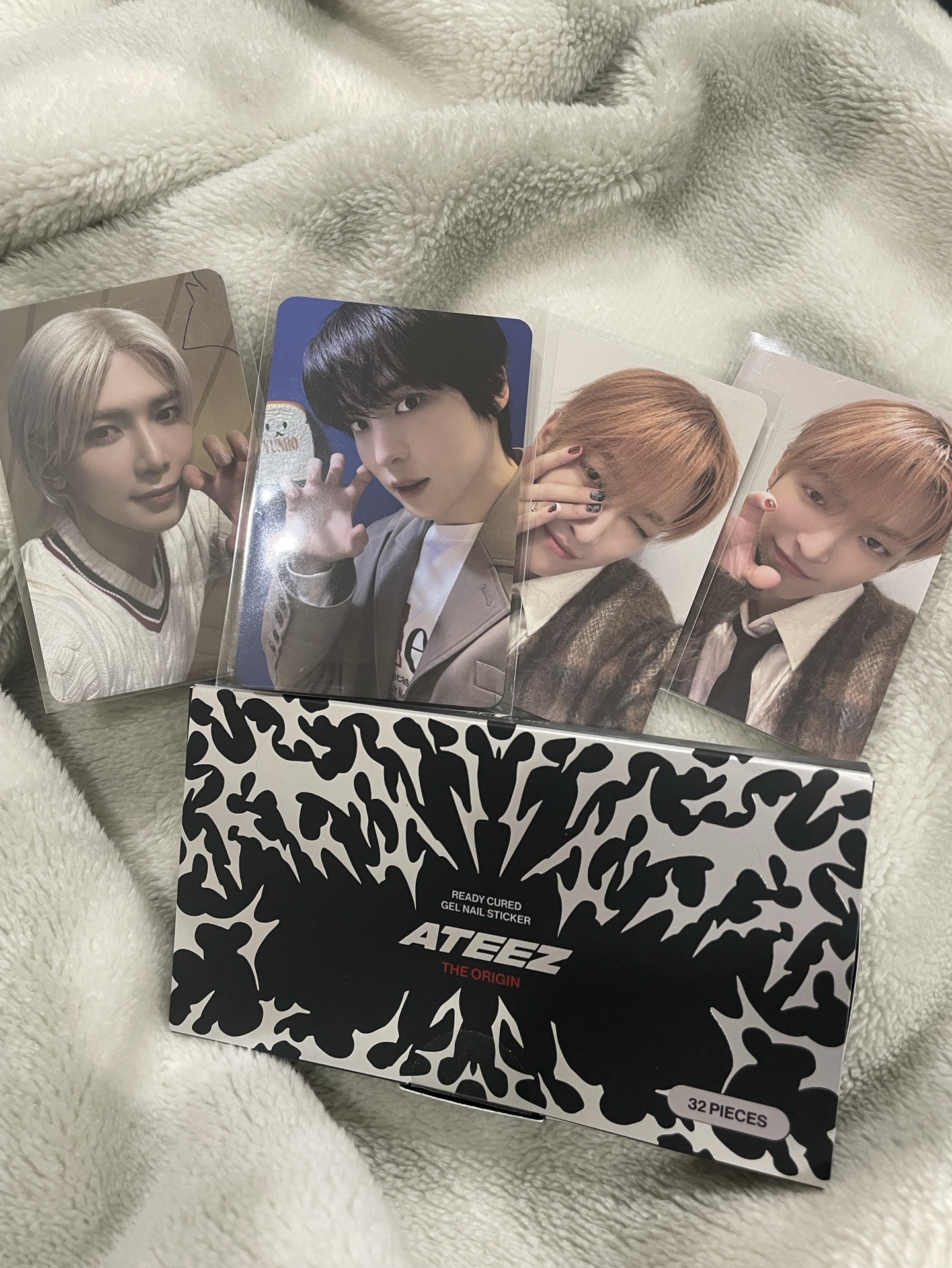 ATEEZ fanplday 指甲貼紙 THE ORIGIN+4張卡