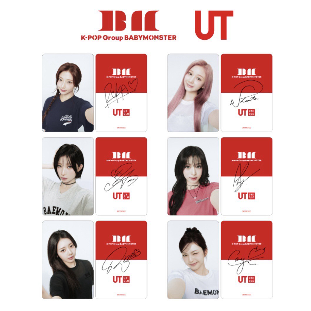 BABYMONSTER Uniqlo 聯名小卡