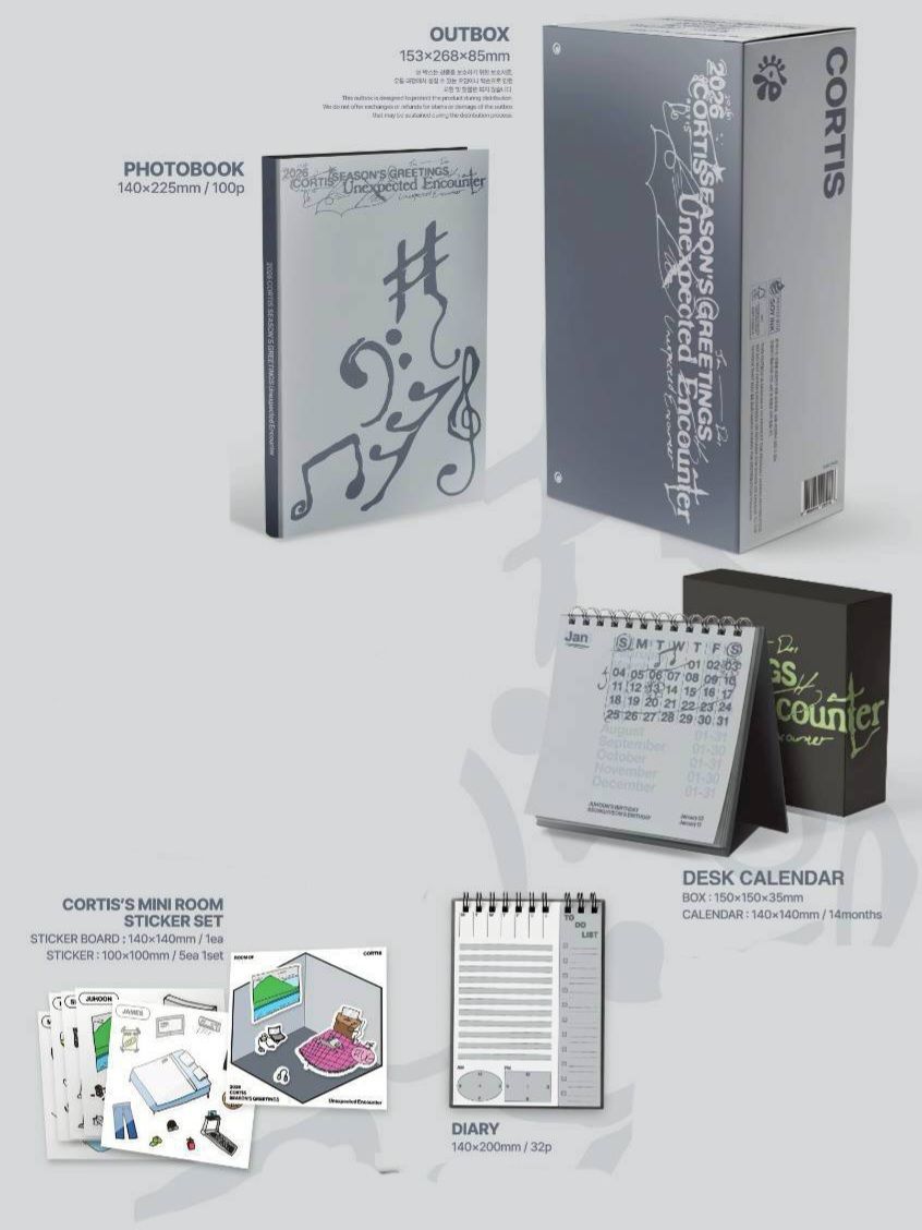 [現貨][拆售] 單年曆+日程本+寫真書+貼紙一套++紙膠帶特典