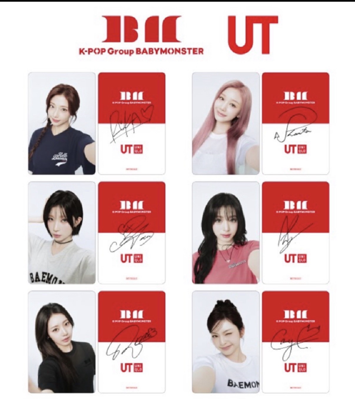 UNIQLO聯名小卡一套