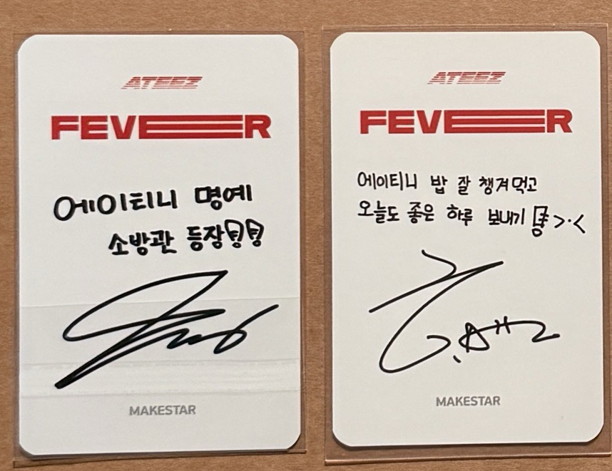 Fever Pt.2 MS2.0 手寫字卡背 簽售卡 