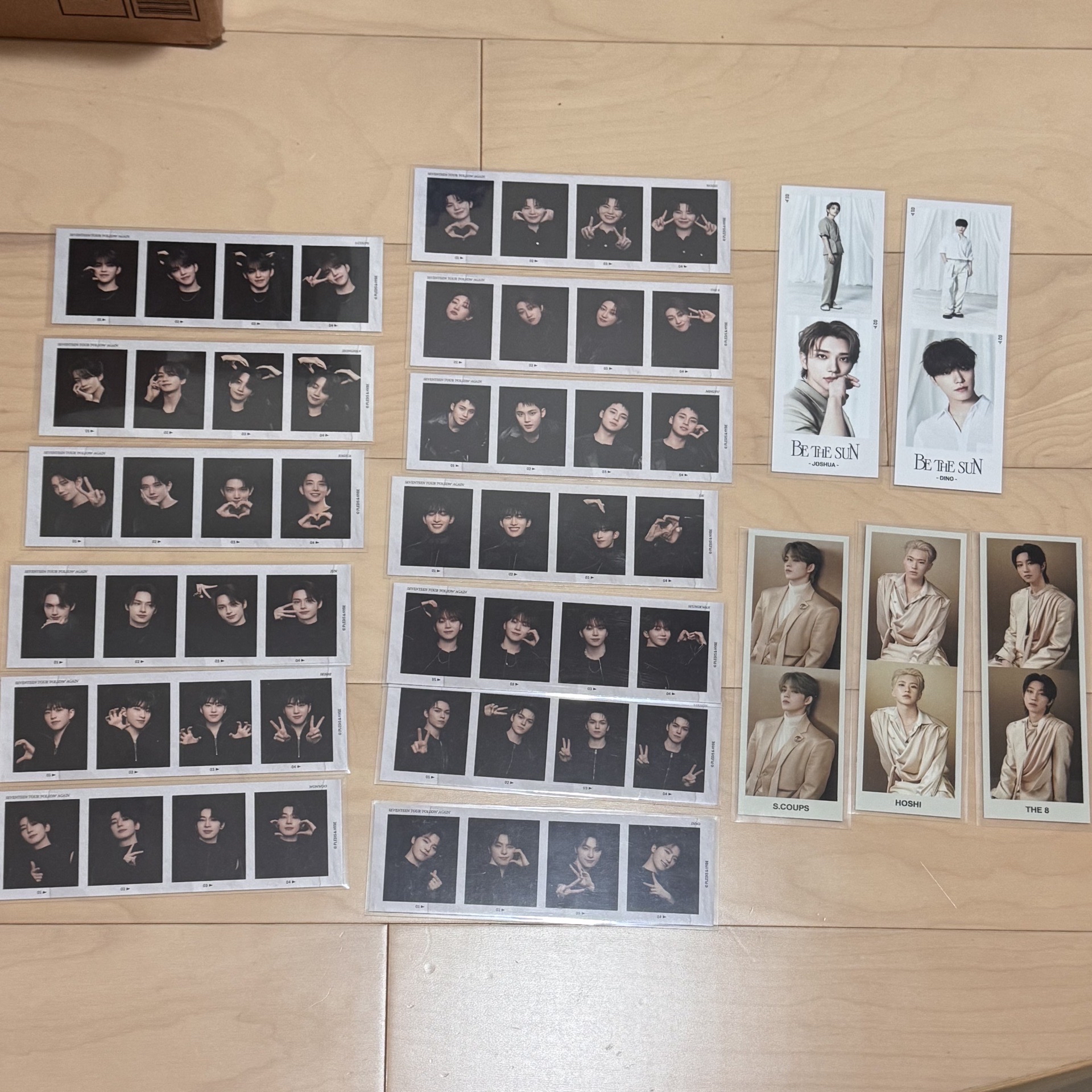 FOLLOW AGAIN + RIGHT HERE + BE THE SUN 人生四格 18張不拆