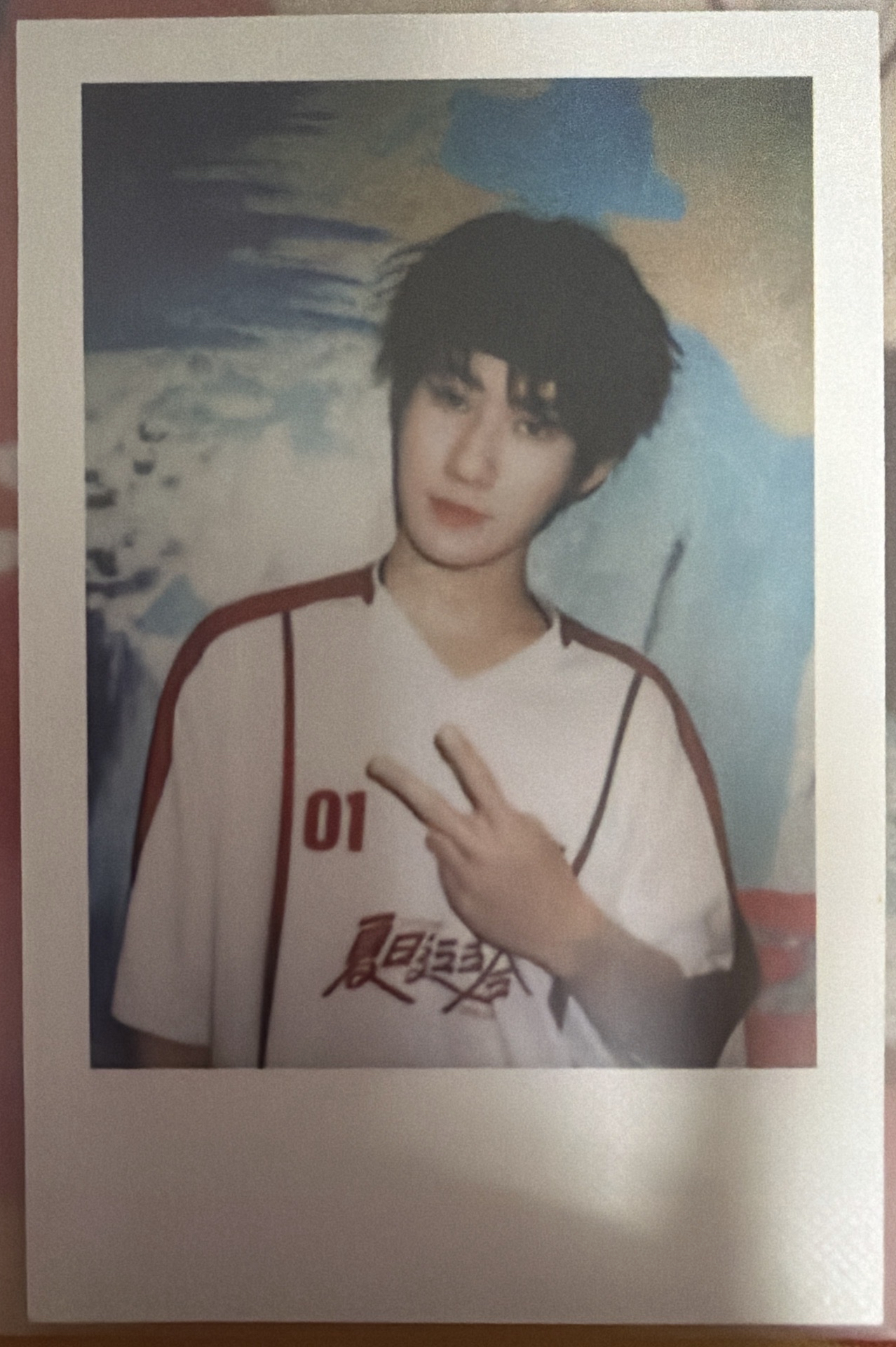 張真源運動會手寫卡背拍立得