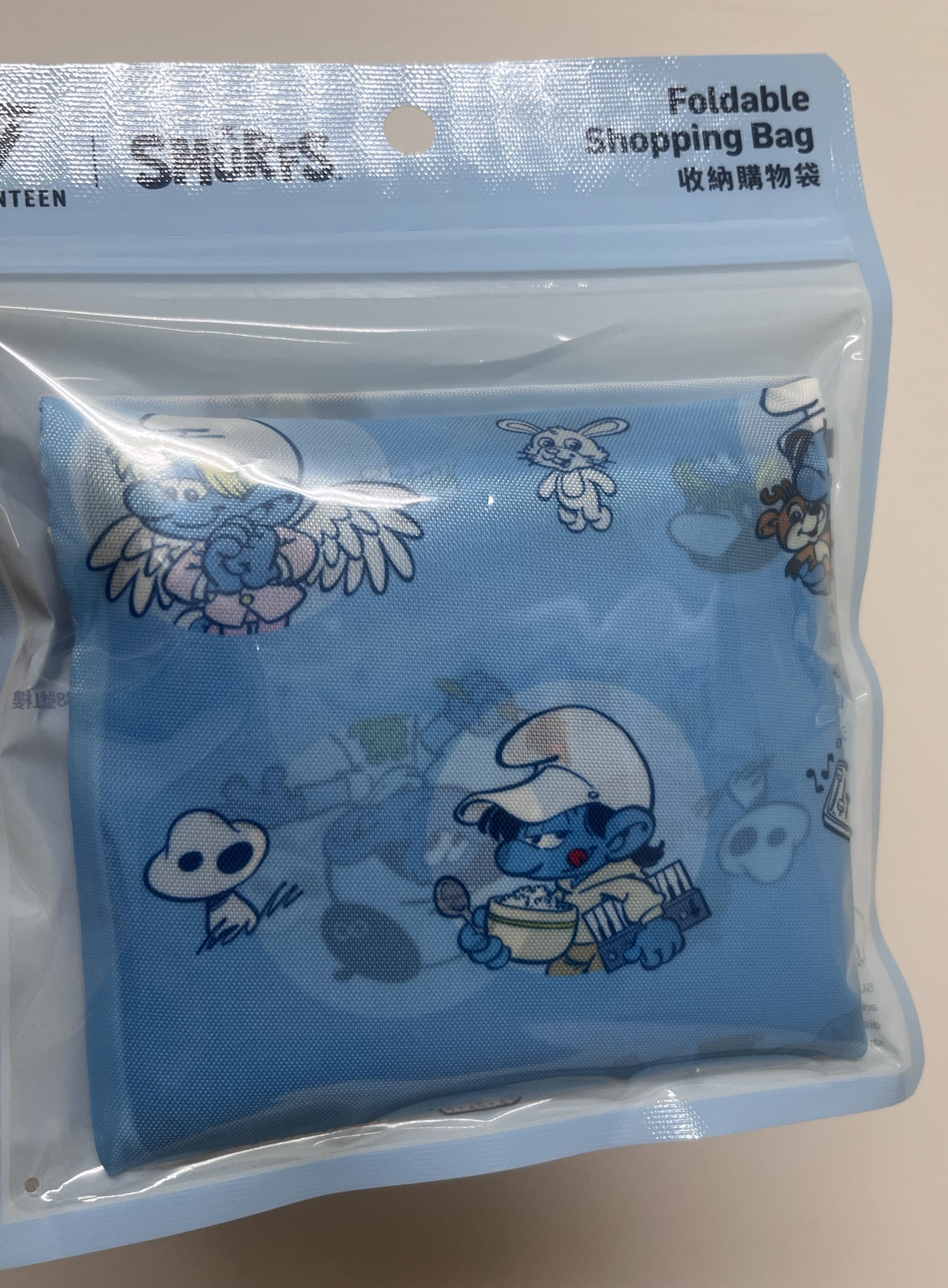 藍色小精靈收納購物袋