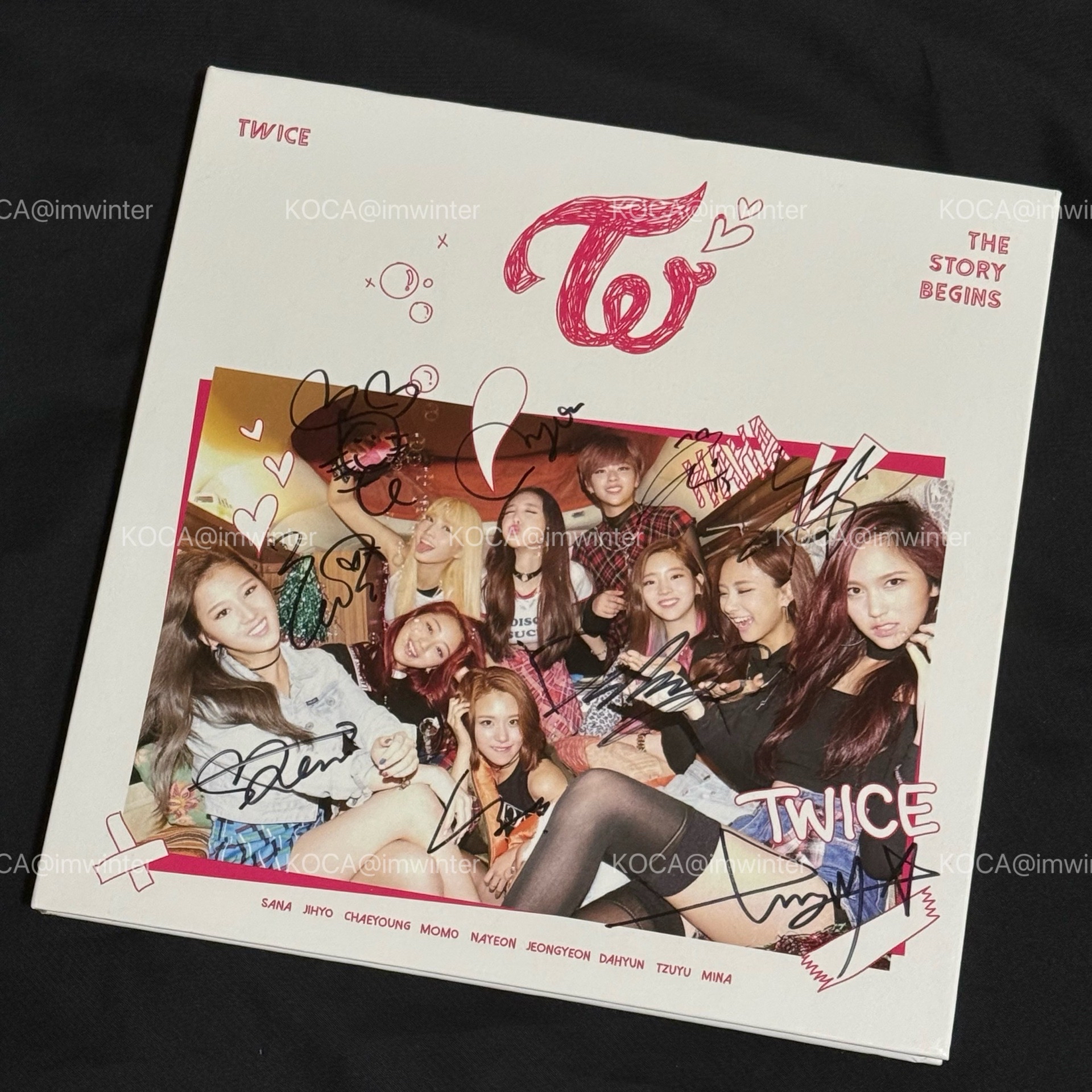 TWICE 出道專 MWave九人親簽專輯