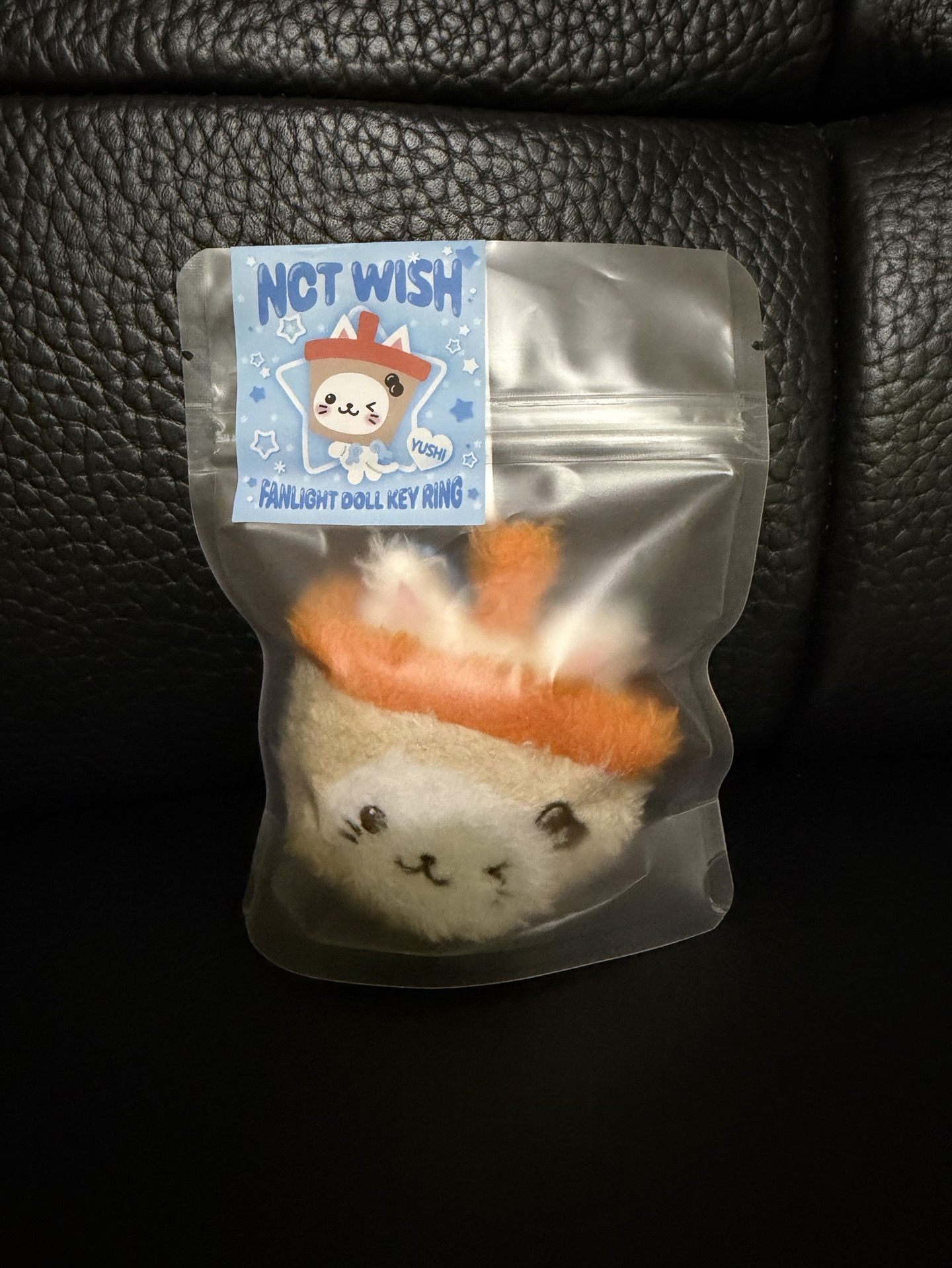 NCT Wish Yushi大頭娃娃 吊飾 奶茶貓