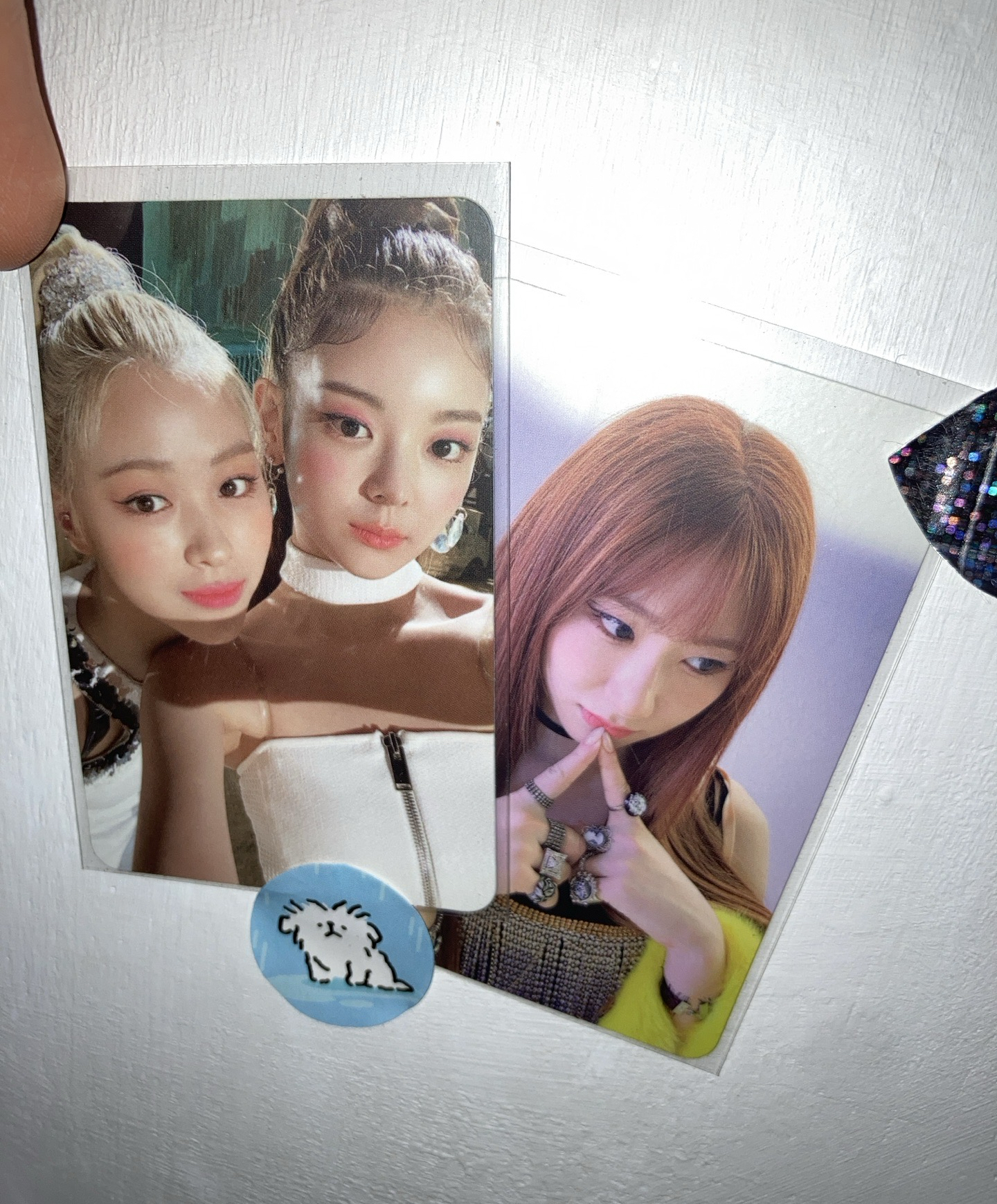  itzy not shy 專輯小卡 彩領 粒+留 雙人卡