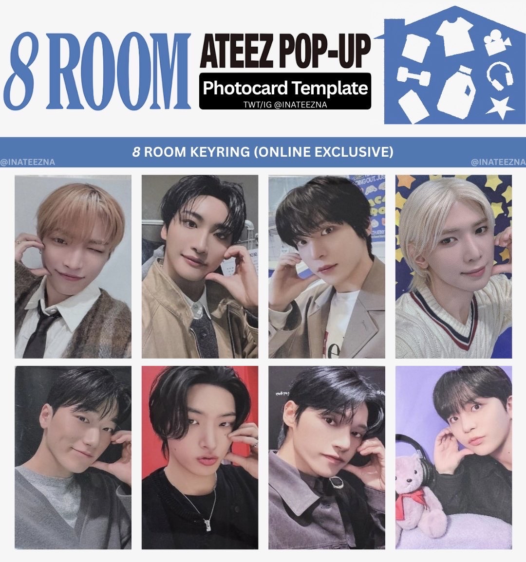 8 ROOM 線上限定鑰匙圈 星中（含小卡）