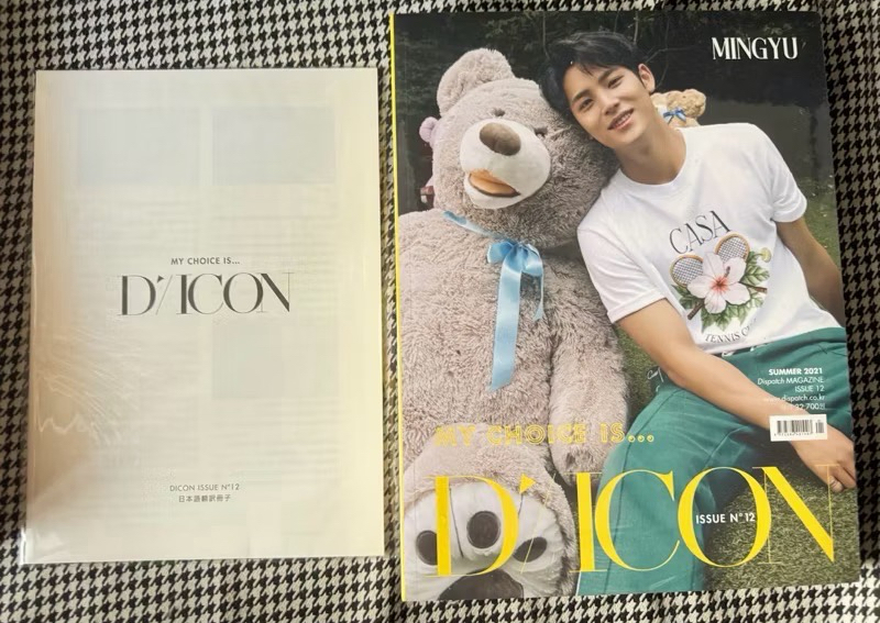【全新未拆 含卡、絲巾】seventeen 21年 絕版 DICON 金珉奎 雜誌 抱熊 D社 小卡