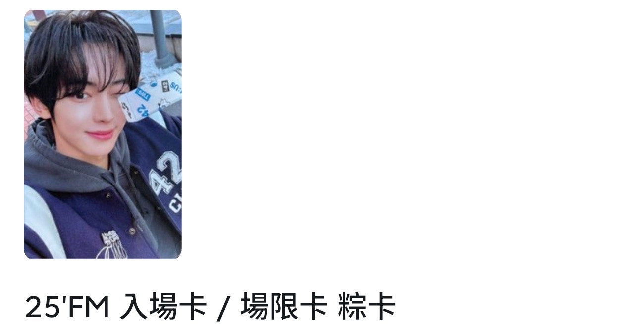 25’FM 入場卡 / 場限卡 粽卡 非現