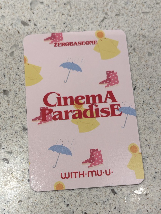 ZB1 韓維辰 小卡 特典 雨衣Wm