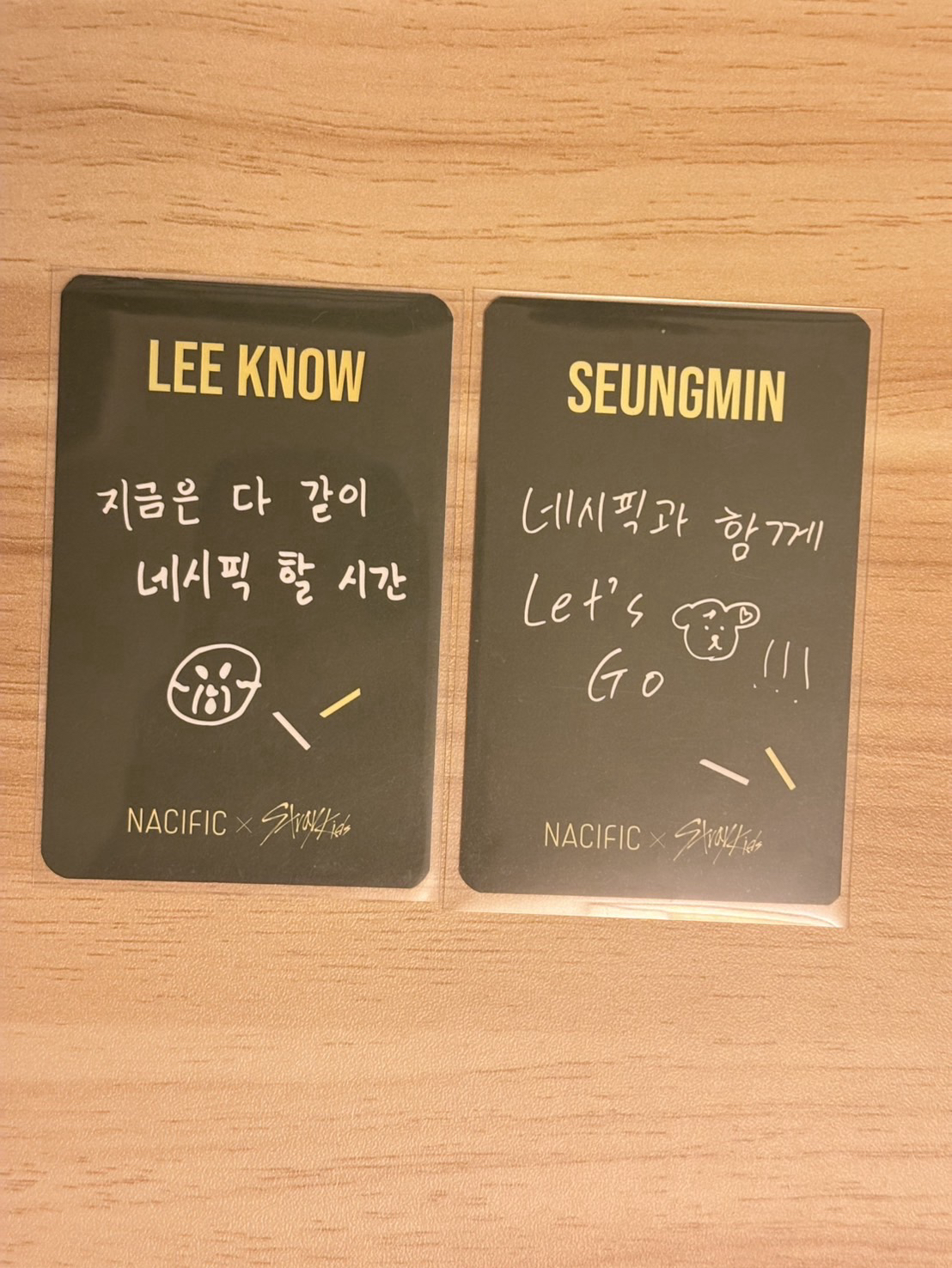 化妝品卡旻玟 手寫卡背