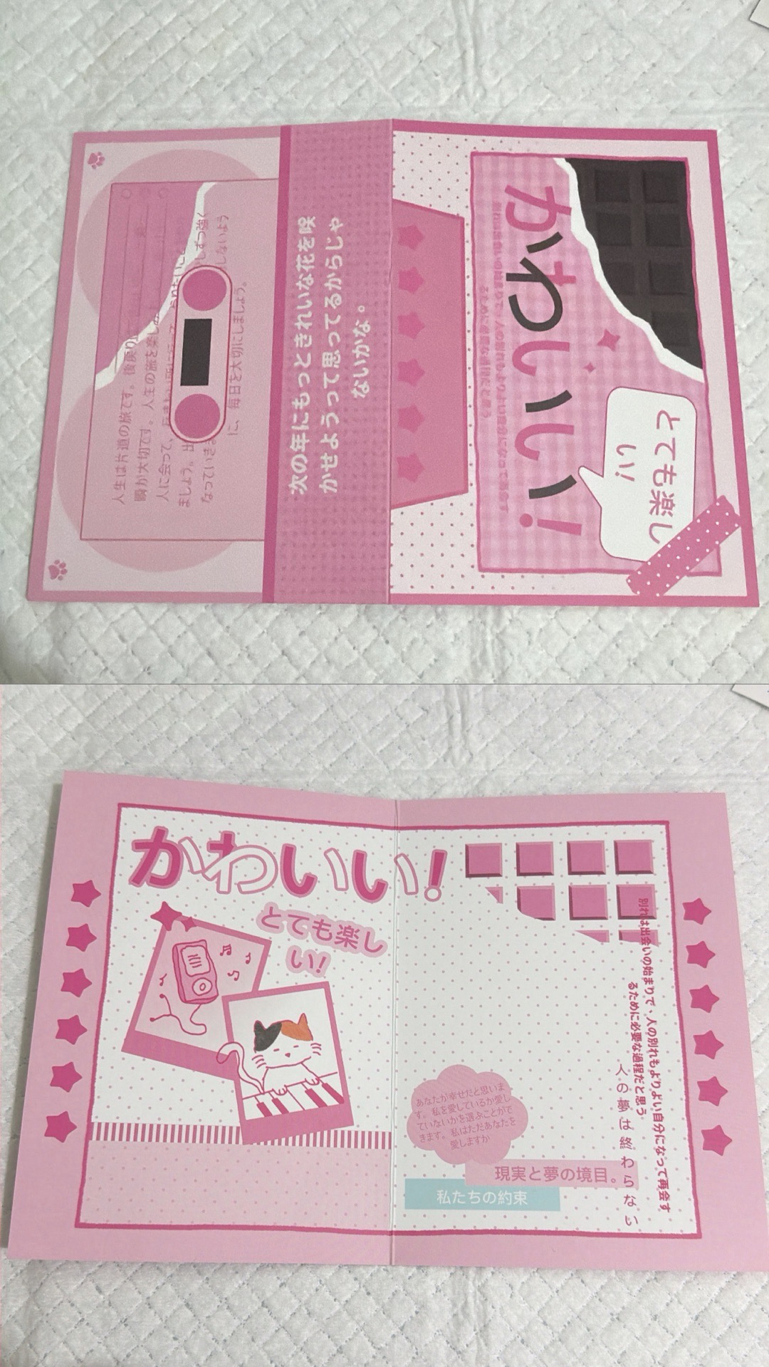 粉色貓咪大摺頁