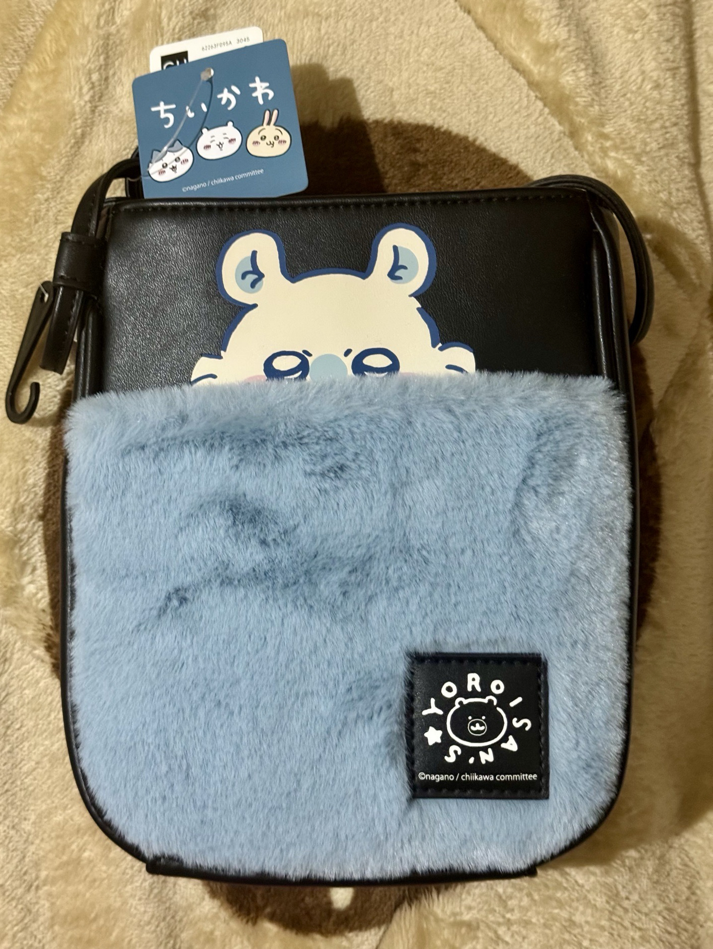 吉伊卡哇 小桃 毛毛側背包